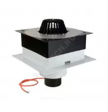 Воронка кровельная HL63.1P с вертикальным выпуском PP Дн 110 с листвоуловителем, электрообогревом, теплоизоляцией HL HL63.1P/1