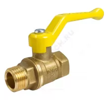 Кран шаровой латунь газ 11Б27фтМ Ду 20 Ру40 ВР/НР полнопроходной рычаг VALFEX VF.272.LR3.034GP