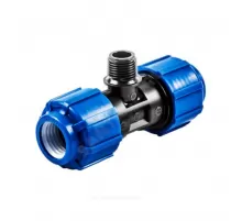 Тройник компрессионный ПЭ Дн 50х1"х50 НР ТПК-АКВА 51500150