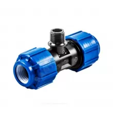 Тройник компрессионный ПЭ Дн 50х2"х50 НР ТПК-АКВА 51500250