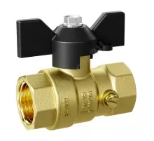 Кран для манометра шаровой латунь Pride Ду 15 Ру16 ВР G1/2" с бабочкой LD 44.340.15.2