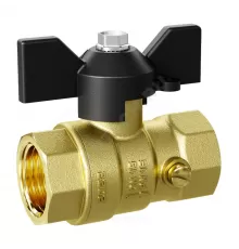 Кран для манометра шаровой латунь Pride Ду 15 Ру16 ВР G1/2" с бабочкой LD 44.340.15.2