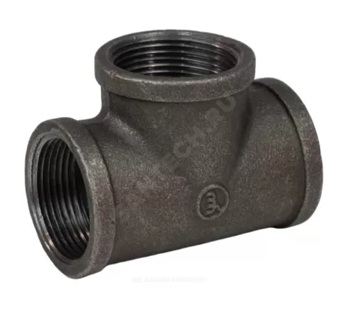 Тройник прямой чугун Ду 65 (2 1/2") ВР/ВР Fittex PLUS