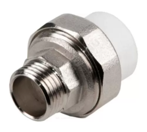 Муфта PP-R комбинированная разъемная белая Дн 25х3/4" НР VALFEX 10156020