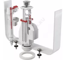 Арматура для бачка сливная/наливная 3/8" нижнее подключение кнопка хром 2/реж Alca Plast SA08S 3/8" CHROM