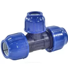 Тройник компрессионный ПЭ переходной Дн 32х25 Ру16 RTP (РосТурПласт) 11595