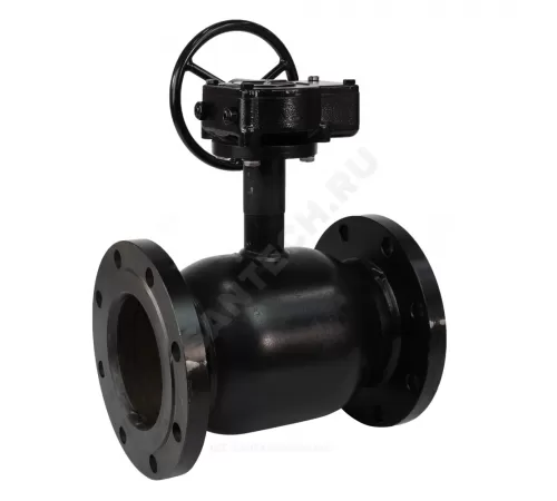 Кран шаровой сталь 09Г2С Ballomax КШТ 61.103 Ду 125 Ру16 фл L=325мм с редуктором BROEN КШТ 61.103.125.Р.16