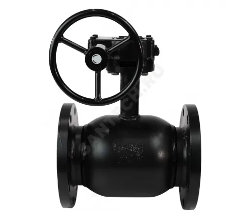 Кран шаровой сталь 09Г2С Ballomax КШТ 61.103 Ду 125 Ру16 фл L=325мм с редуктором BROEN КШТ 61.103.125.Р.16