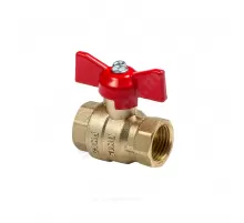 Кран шаровой латунь Эксперт Ду 25 Ру40 ВР полнопроходной бабочка Dist 113Б