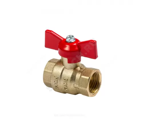 Кран шаровой латунь Эксперт Ду 25 Ру40 ВР полнопроходной бабочка Dist 113Б