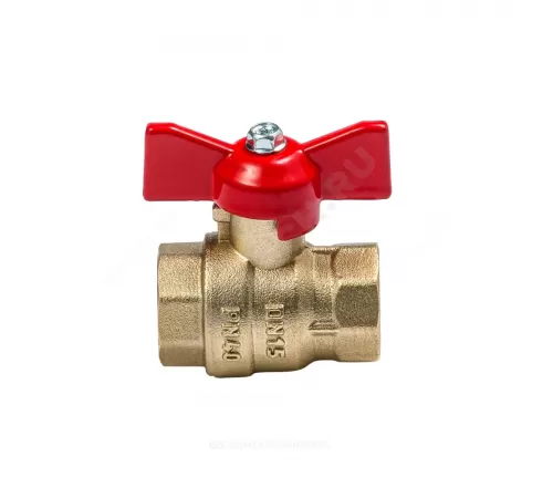 Кран шаровой латунь Эксперт Ду 25 Ру40 ВР полнопроходной бабочка Dist 113Б