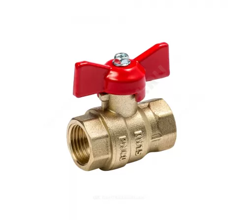 Кран шаровой латунь Эксперт Ду 25 Ру40 ВР полнопроходной бабочка Dist 113Б