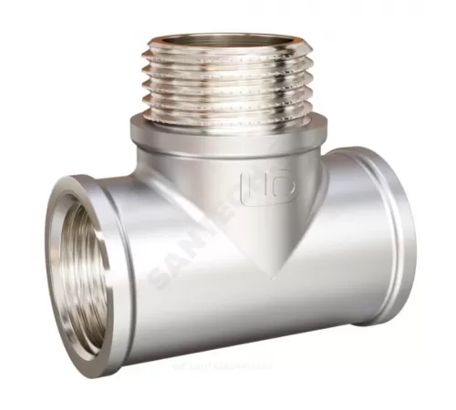 Тройник латунь никель Ду 20 (3/4") ВР/НР/ВР LD LD.67.521.20