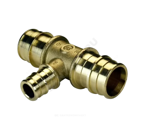 Тройник для PE-X труб радиальный латунь Дн 40х32х32 переходной GX151 Giacomini GX151Y047