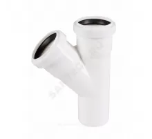 Тройник PP-H белый HT HTEAw Дн 50х50х45гр б/нап в/к Ostendorf 559620