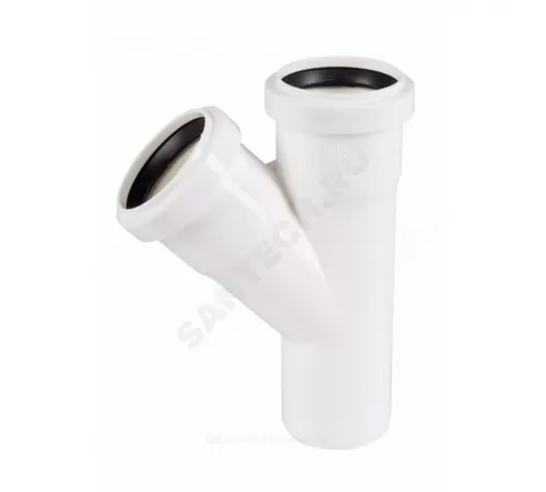 Тройник PP-H белый HT HTEAw Дн 50х50х45гр б/нап в/к Ostendorf 559620