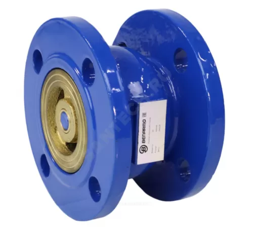 Клапан обратный чугун пружинный Ду 300 Ру16 Тмакс=80 оС фл диск чугун+NBR Benarmo