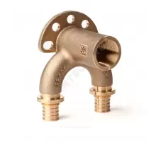 Водорозетка для PE-X труб аксиальная бронза Дн 16х1/2" ВР длинная RX+ Рехау 14562703001