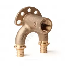 Водорозетка для PE-X труб аксиальная бронза Дн 16х1/2" ВР длинная RX+ Рехау 14562703001