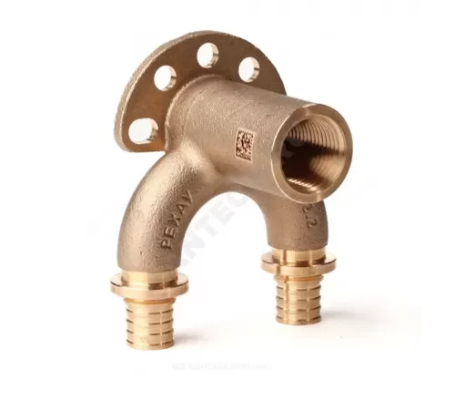 Водорозетка для PE-X труб аксиальная бронза Дн 16х1/2" ВР длинная RX+ Рехау 14562703001