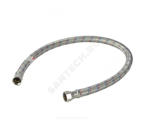 Подводка гибкая для воды нержавеющая оплетка ГИГАНТ 1/2" г-г L=0.3м AQUALINE 04930