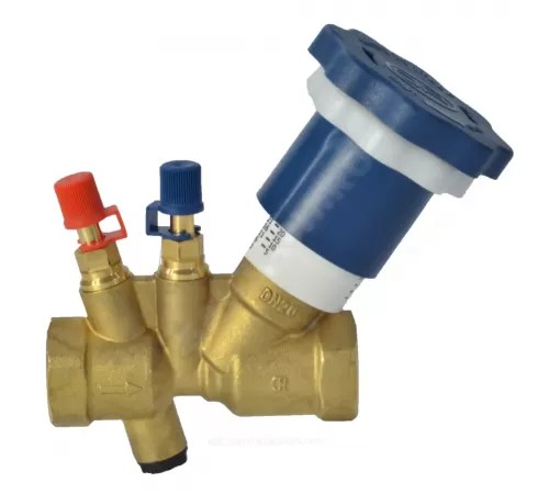 Клапан балансировочный ручной латунь Ду 20 G3/4" Ру25 Тмакс=110 оС ВР Kvs=4.2м3/ч с измерительными ниппелями OR 0621.020