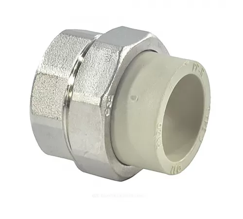 Муфта PP-R комбинированная разъемная серая Дн 25х1" ВР RTP (РосТурПласт) 15801