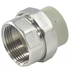 Муфта PP-R комбинированная разъемная серая Дн 20х1" ВР RTP (РосТурПласт) 15799