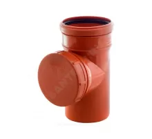 Ревизия PP-B с крышкой коричневая Дн 200х160 б/нап в/к RTP (РосТурПласт) 16117