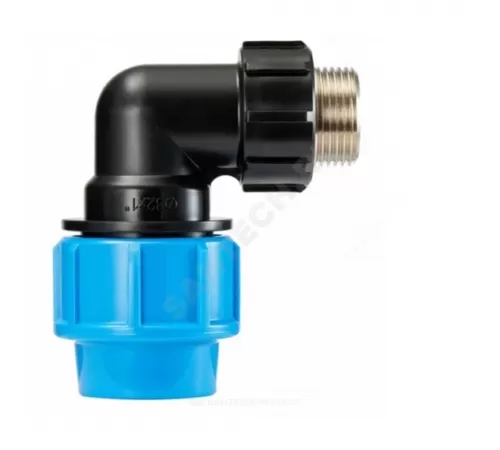 Отвод компрессионный Дн 32х1"х90гр НР Ру16 ПРО Джилекс 9163