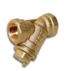 Фильтр сетчатый Y-образный латунь газ Ду 15 Ру16 Тмакс=90 oC 1/2" ВР ГП Цветлит ZW40002