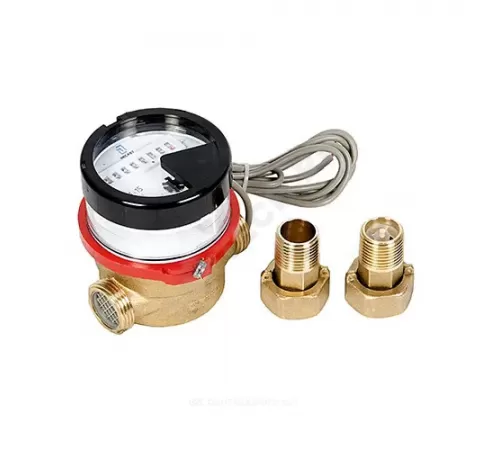 Счётчик г/в и х/в крыльчатый многоструйный Ду 15 Ру16 90С L=80мм резьба импульсный В/К IP67 ВСКМ-15 ДГ2 Декаст 72-15-256