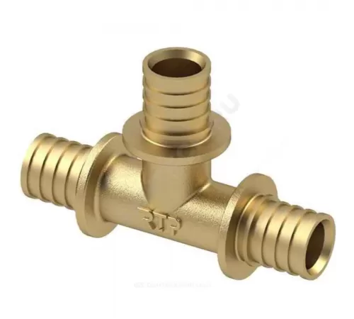 Тройник для PE-X/PE-RT труб аксиальный латунь Дн 40 RTP (РосТурПласт) 29309