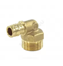 Угольник для PE-X труб радиальный латунь Дн 25х1" НР РОС