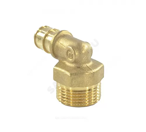 Угольник для PE-X труб радиальный латунь Дн 20х1/2" НР РОС