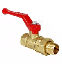Кран шаровой латунь 11Б27фт1М Ду 20 Ру40 ВР/"американка" рычаг красный VALFEX VF.225.LR1.034.N/P59
