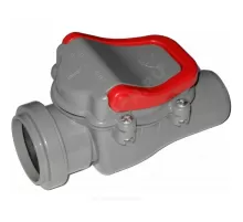 Клапан PP-H обратный канализационный серый Дн 50 б/нап Политэк 4000050