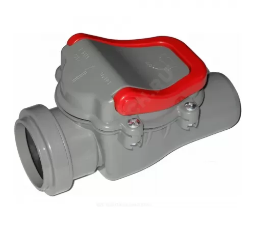 Клапан PP-H обратный канализационный серый Дн 50 б/нап Политэк 4000050