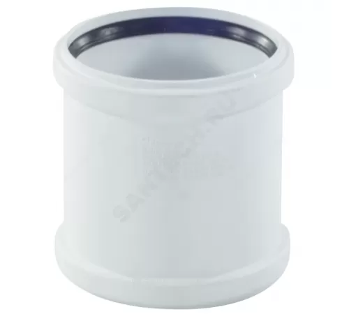 Муфта PP-H ремонтная бесшумная белая RAUPIANO PLUS Дн 110 б/нап в/к Rehau 11215141001