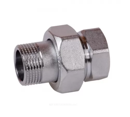 Соединитель латунь хром американка Ду 25 (1") прямой ВР/НР R18 Giacomini R18X005