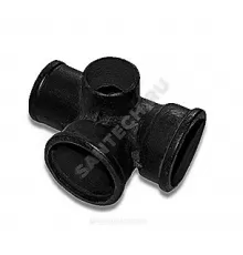 Крестовина чугун канализационная Ду 100х100х50х87гр б/н 2-плоскостная ГОСТ 6942-98 левая