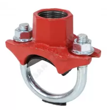 Отвод (седелка) Ubolt резьбовой грувлок ковкий чугун XGQT15U Ду25х15 (Дн34х1/2") Ру25 JIANZHI