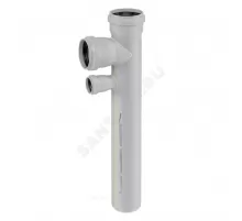 Крестовина PP-MD 2-уровневая бесшумная светло-серая Skolan Safe SKDDA Дн 110х110х58х87гр (DN110х110х50) б/нап в/к Ostendorf 335670