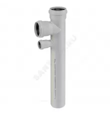 Крестовина PP-MD 2-уровневая бесшумная светло-серая Skolan Safe SKDDA Дн 110х110х58х87гр (DN110х110х50) б/нап в/к Ostendorf 335670