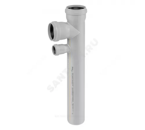 Крестовина PP-MD 2-уровневая бесшумная светло-серая Skolan Safe SKDDA Дн 110х110х58х87гр (DN110х110х50) б/нап в/к Ostendorf 335670