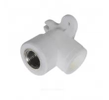 Угольник PP-R комбинированный белый Дн 25х3/4" ВР с креплением PRO VALFEX 10120125-PRO