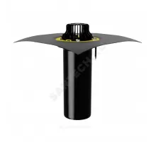 Воронка кровельная VMO/H с вертикальным выпуском PP Дн 160 с листвоуловителем, битумным полотном, электрообогревом Fachmann 01.130