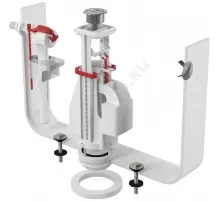 Арматура для бачка сливная/наливная 1/2" нижнее подключение кнопка хром 2/реж Alca Plast SA08AS 1/2" CHROM