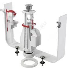 Арматура для бачка сливная/наливная 1/2" нижнее подключение кнопка хром 2/реж Alca Plast SA08AS 1/2" CHROM