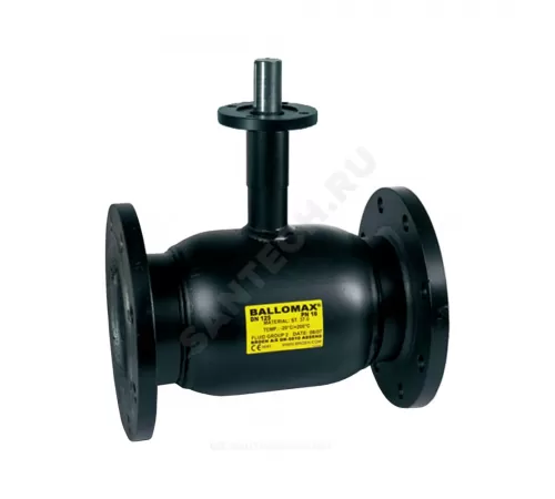Кран шаровой сталь 09Г2С Ballomax КШТ 61.103 Ду 200 Ру16 фл L=410мм под электропривод ISO F12 BROEN КШТ 61.103.200.Б.16
